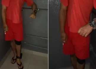fantasiado-de-detento-e-com-tornozeleira-falsa,-jovem-e-preso